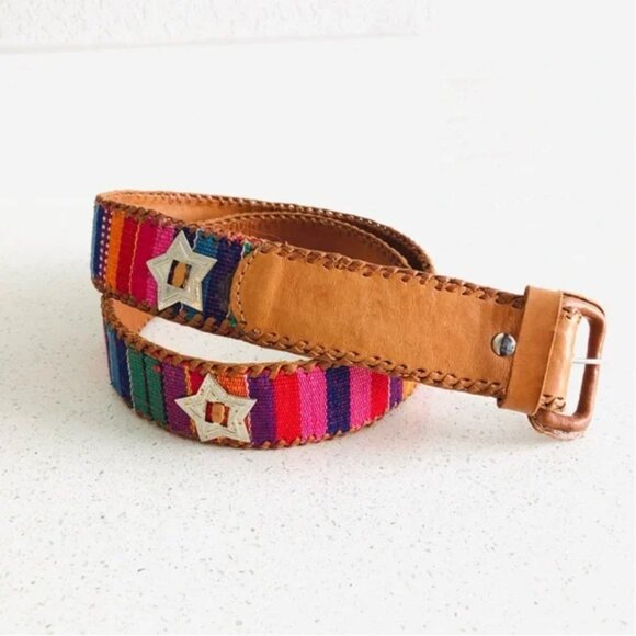Vintage / Boho Southwestern Navajo Design Concho Belt - Picture 5 of 11